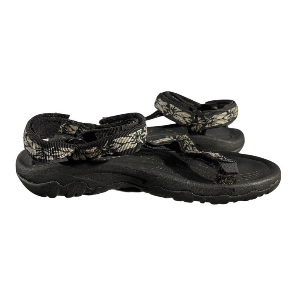 Teva Outdoor Hiking Sandals Men’s 9 Black Gray Hook & Loop Lightweight Trek - Picture 7 of 8